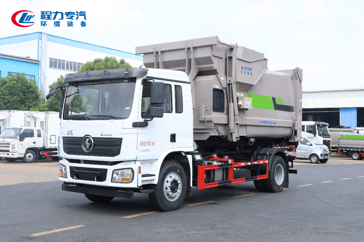 陕汽德龙L3000勾臂垃圾车