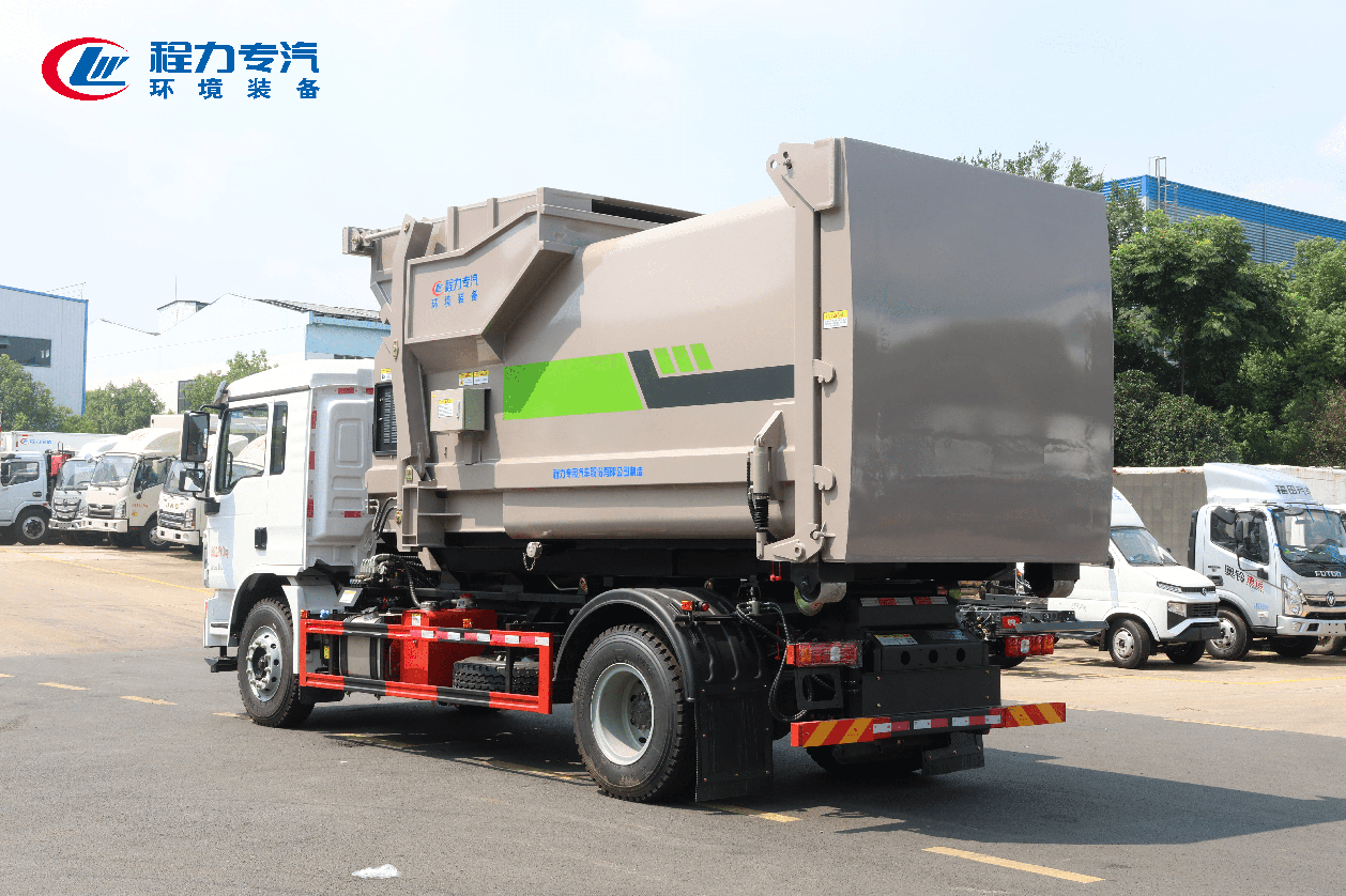 陕汽德龙L3000勾臂垃圾车