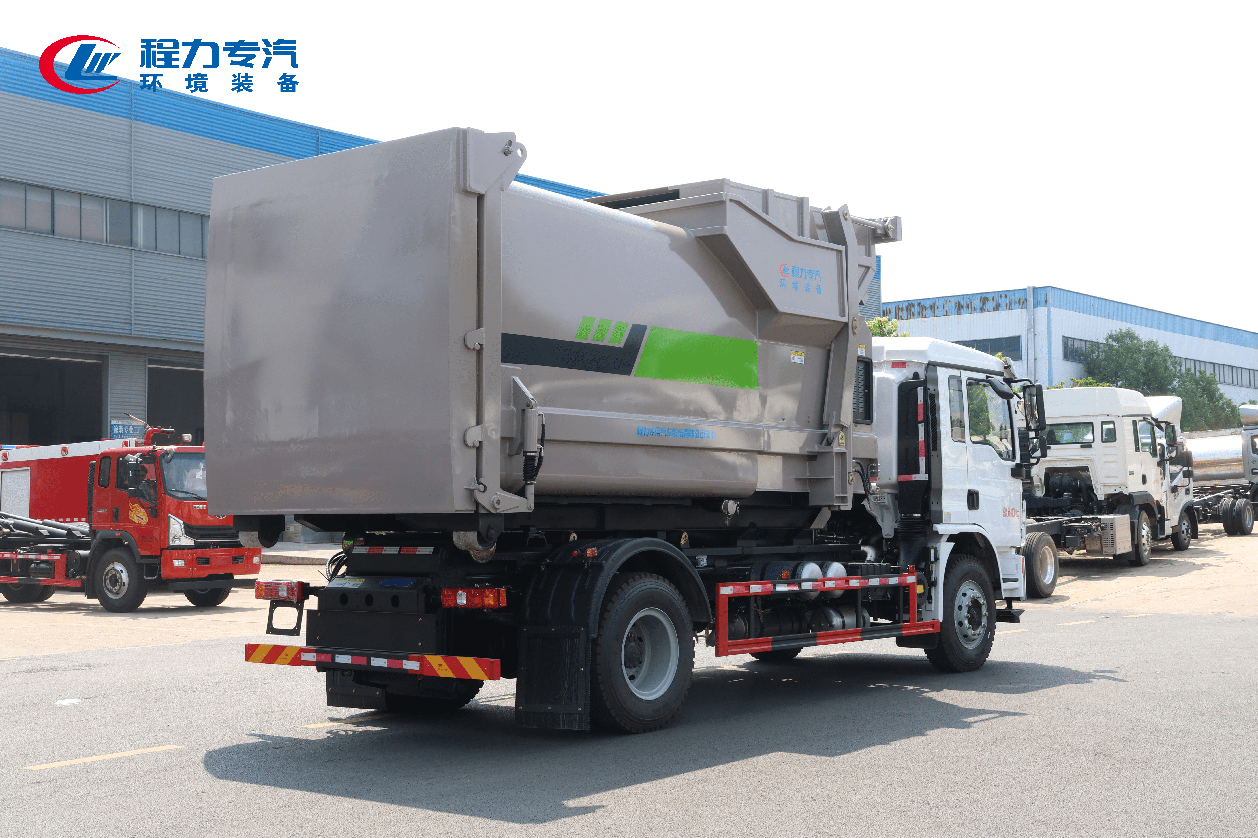 陕汽德龙L3000勾臂垃圾车